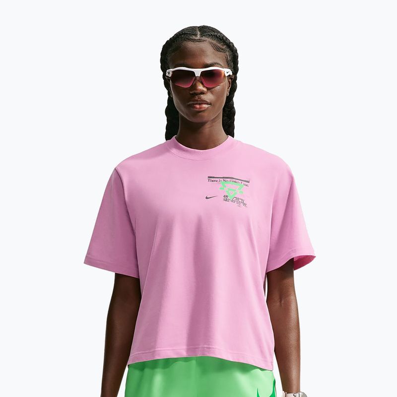 Koszulka do biegania damska Nike Swift Dri-Fit pink rise/illusion green