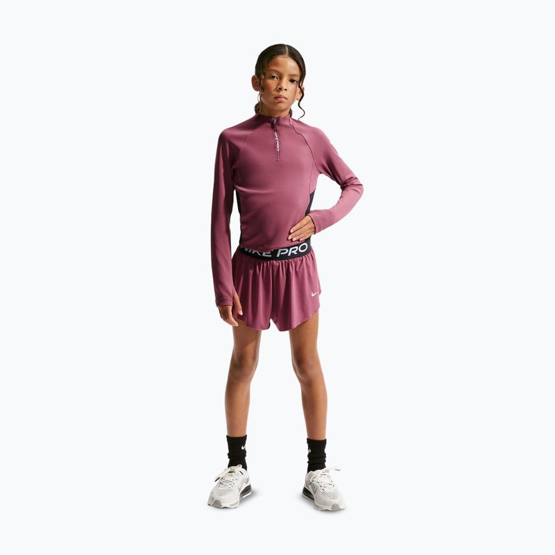 Spodenki dziecięce Nike Pro pink smoke/black/white 2