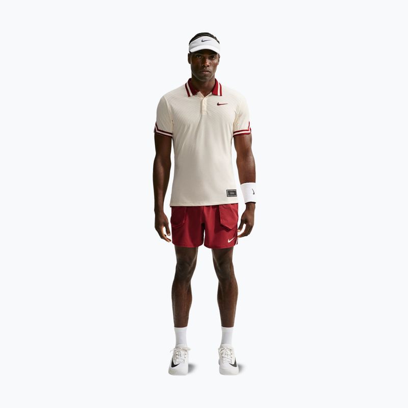 Koszulka męska Nike Court Slam Aero-Fit pale ivory/team red 2