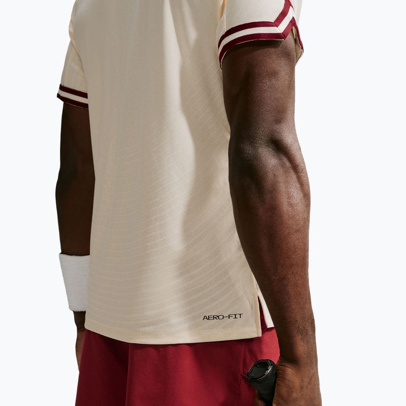 Koszulka męska Nike Court Slam Aero-Fit pale ivory/team red 5