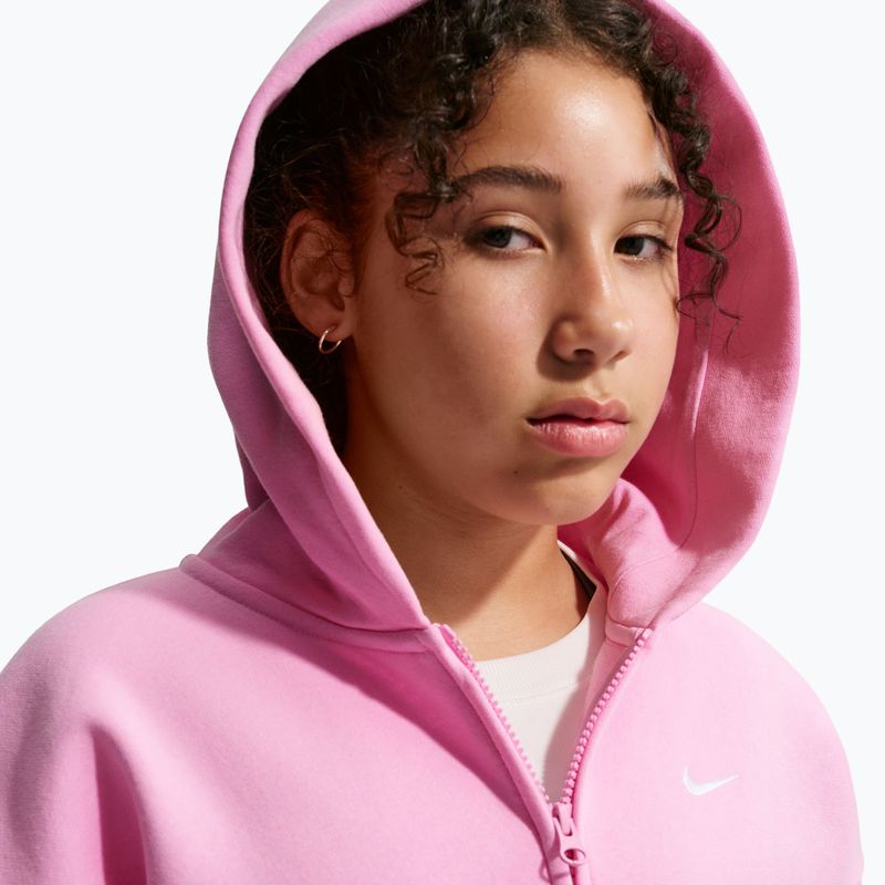 Bluza dziecięca Nike Sportswear Studio Fleece pink rise/white 6