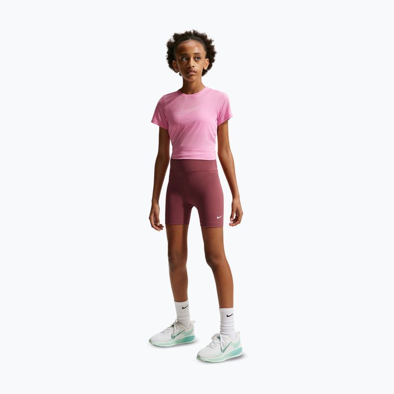 Spodenki dziecięce Nike One pink smoke/white 2