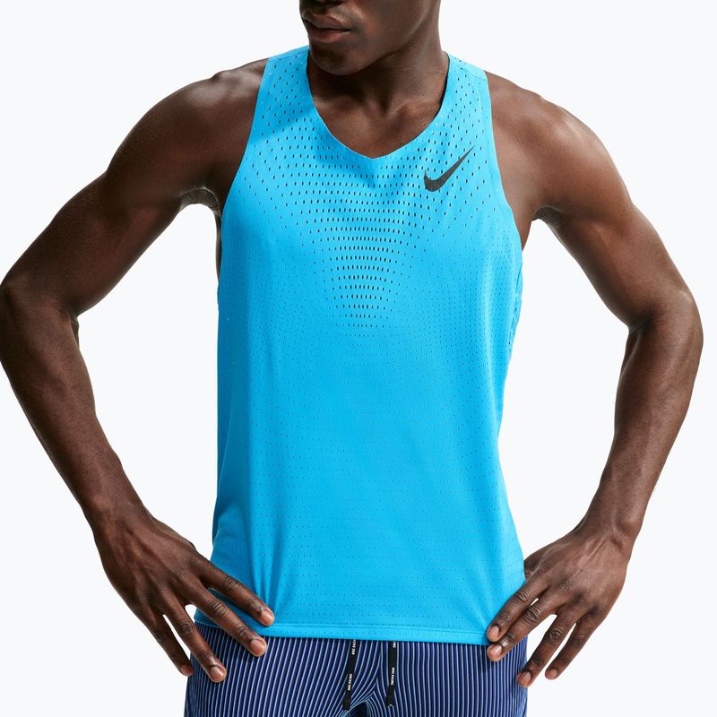 Koszulka do biegania męska Nike AeroSwift light current blue/black 4