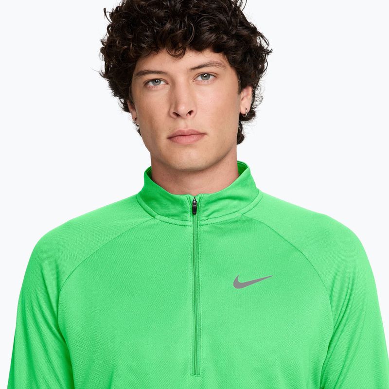 Bluza do biegania męska Nike Miler Dri-Fit UV 1/2 Zip illusion green 3