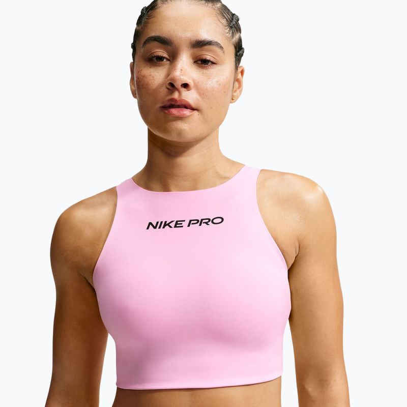 Biustonosz treningowy Nike Pro Sculpt pink rise/black