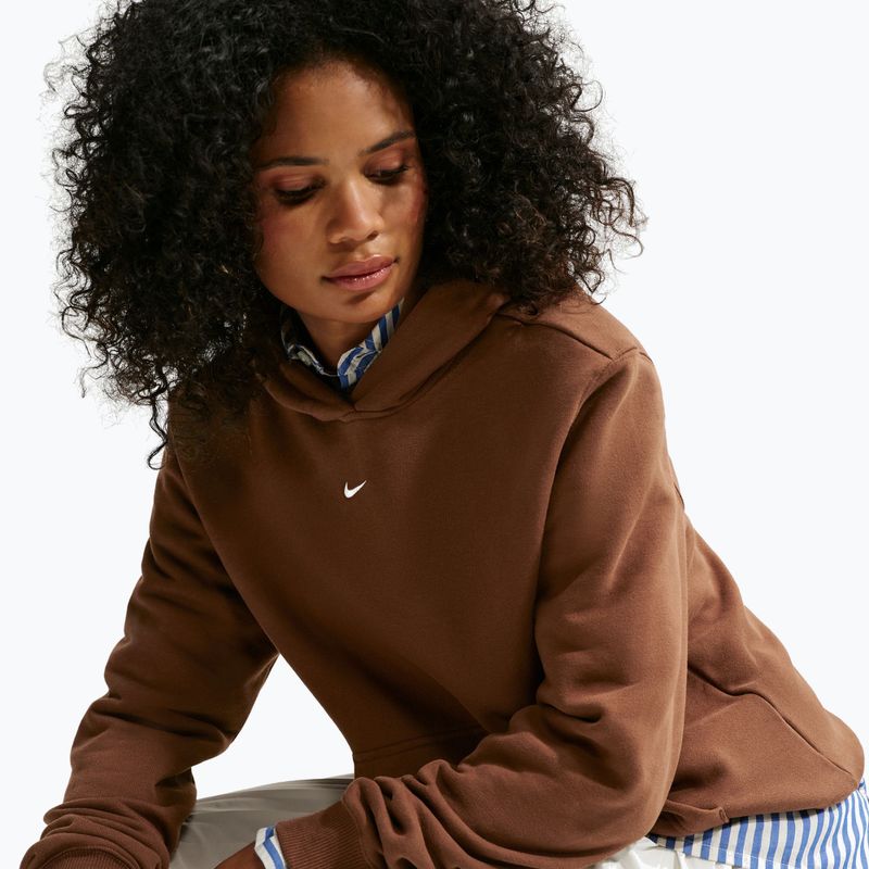 Bluza damska Nike Studio Fleece cacao wow/sail 4