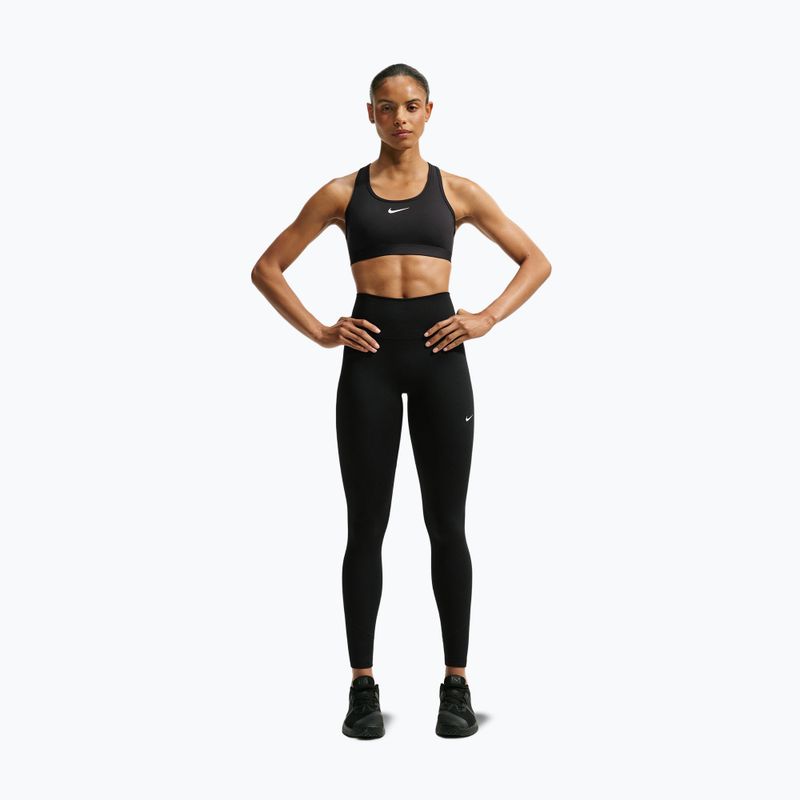 Legginsy damskie Nike One black/black/university red/white 2