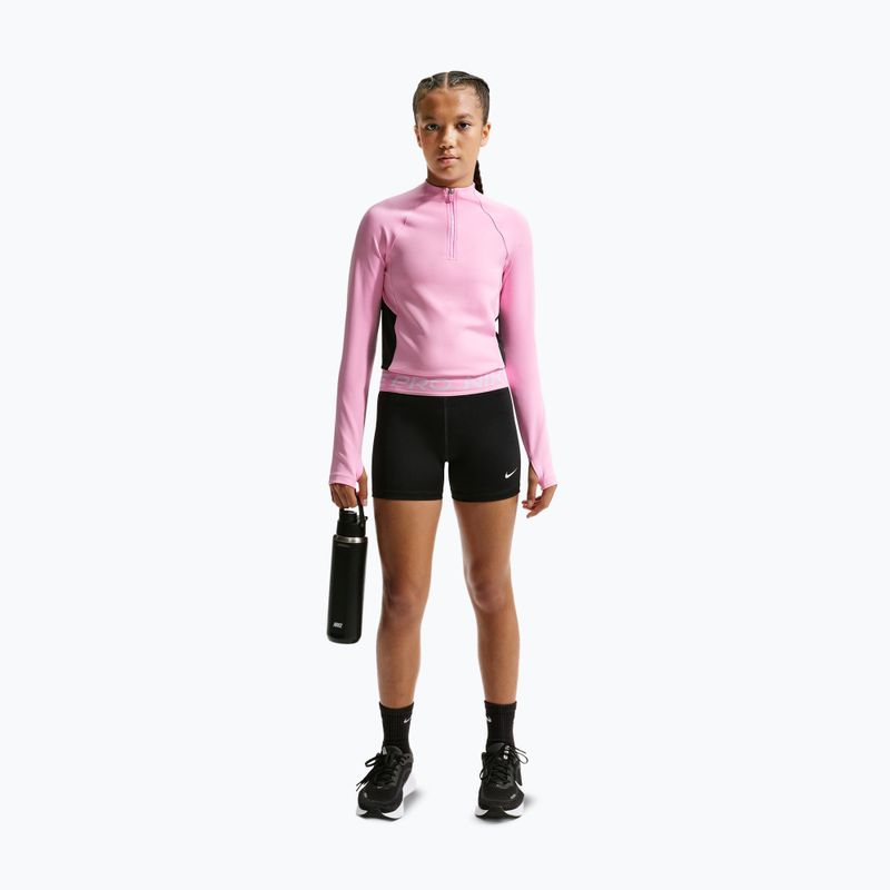 Spodenki dziecięce Nike Pro black/pink rise/white 2