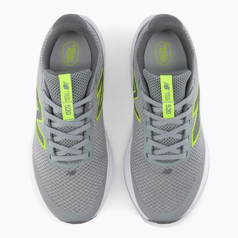 Buty do biegania dziecięce New Balance 520's Lace V9 grey matter/Ssate grey/alkaline green 14