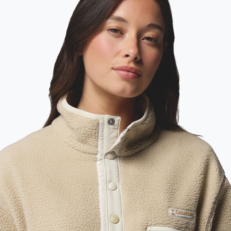 Bluza polarowa damska Columbia Helvetia II Cropped Half Snap Fleece ancient fossil/dark stone/chalk 4