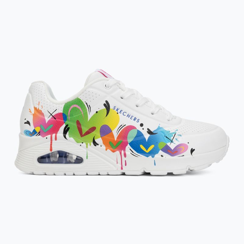 Buty damskie SKECHERS Uno Open Your Heart white 2