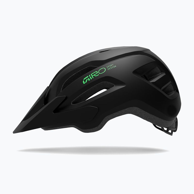 Kask rowerowy dziecięcy Giro Fixture II matte black/vivid green 2