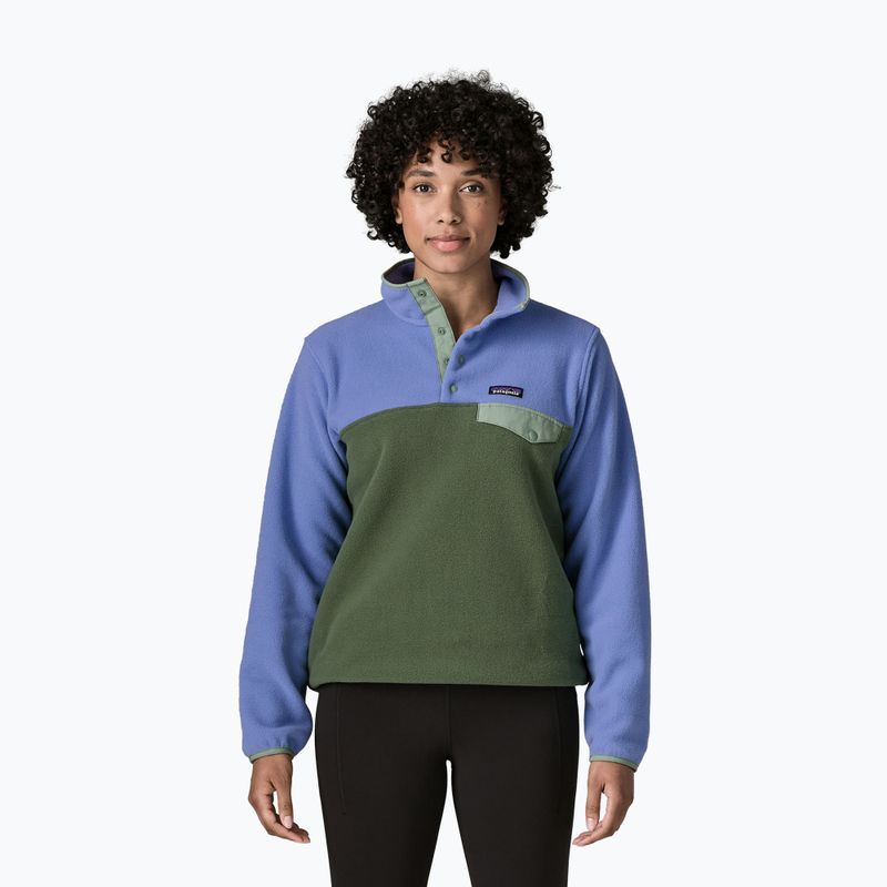Bluza polarowa damska Patagonia Lightweight Synchilla Snap-T Pullover canopy green