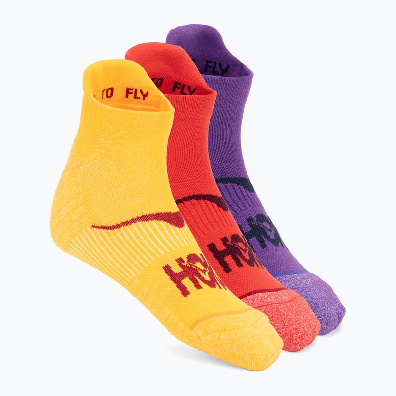 Skarpety HOKA No-Show Run Sock 3-pack egg yolk/cerise/virtual violet