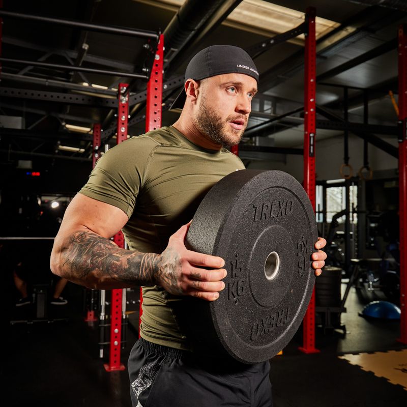 Obciążenie bumperowe olimpijskie XTREXO TRX-BMP015 15 kg czarne 6
