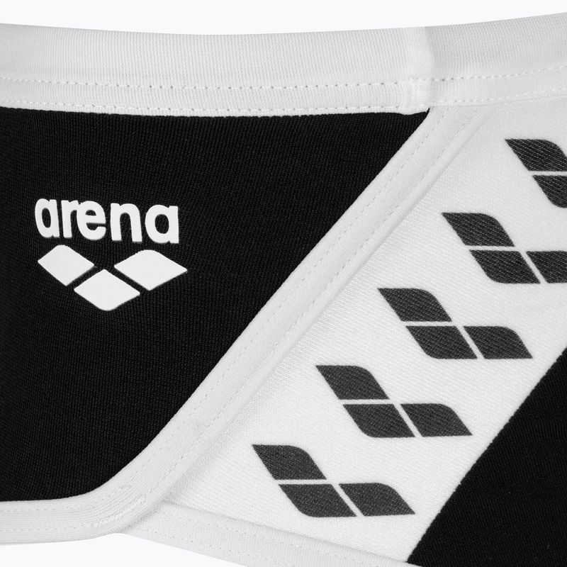 Bokserki pływackie męskie arena Icons Swim Low Waist Short Solid black/white 3