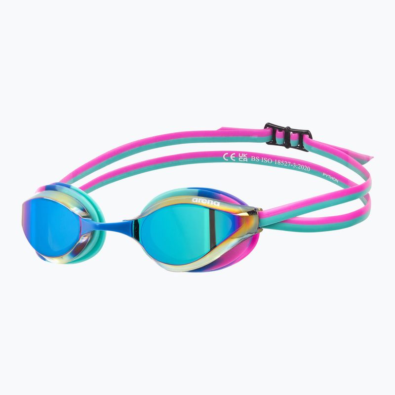 Okulary do pływania arena Python Mirror turquoise/water/fuchsia