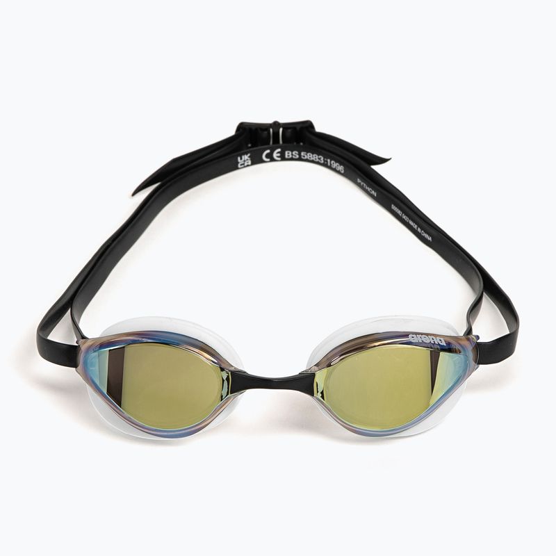 Okulary do pływania arena Python Mirror gold/white/black 2