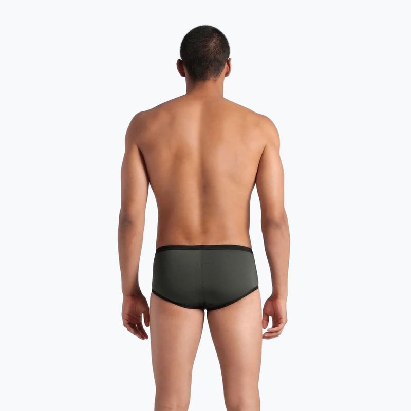 Bokserki pływackie męskie arena One Low Waist Short Big Logo dark sage/black 6