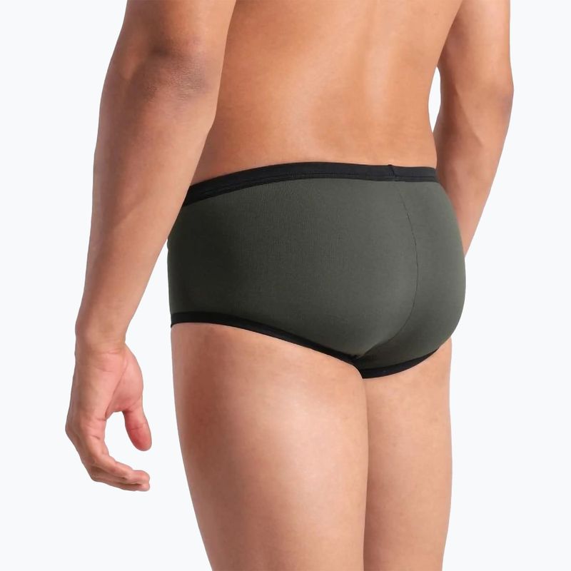 Bokserki pływackie męskie arena One Low Waist Short Big Logo dark sage/black 8
