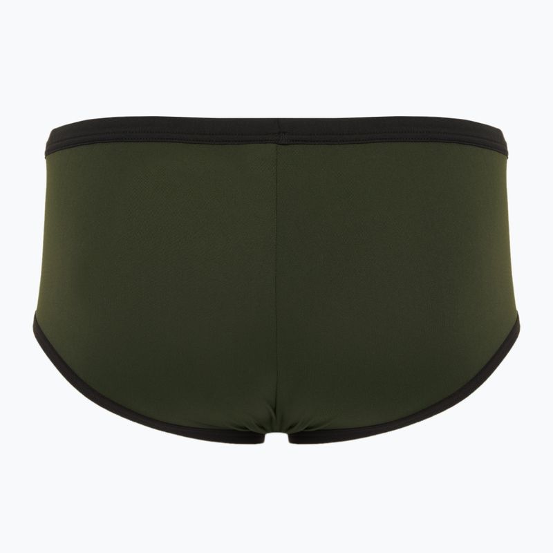 Bokserki pływackie męskie arena One Low Waist Short Big Logo dark sage/black 2