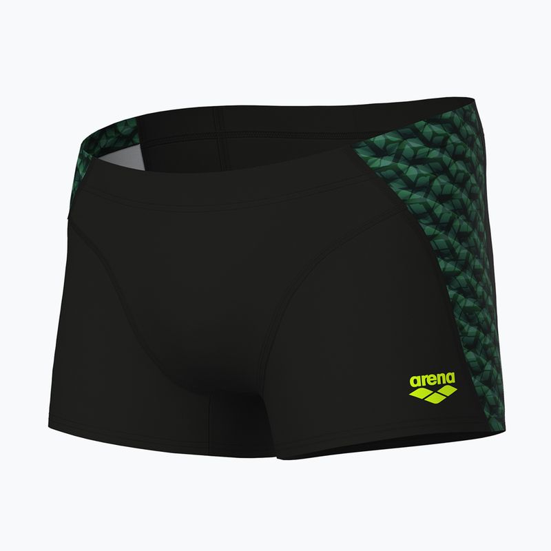 Bokserki kąpielowe męskie arena Monogram Swim Short black/dark sage multi 3