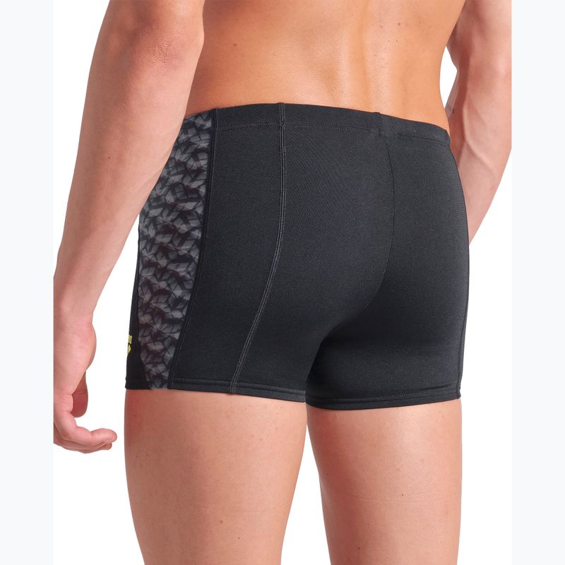 Bokserki kąpielowe męskie arena Monogram Swim Short black/dark sage multi 8
