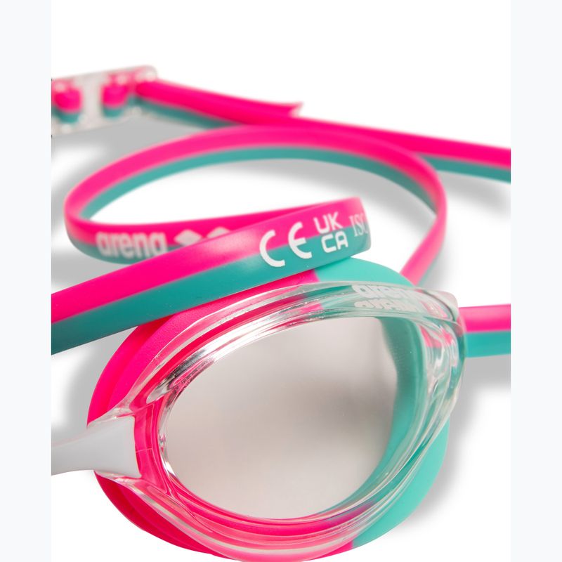 Okulary do pływania arena Python clear/shocking pink/water 7