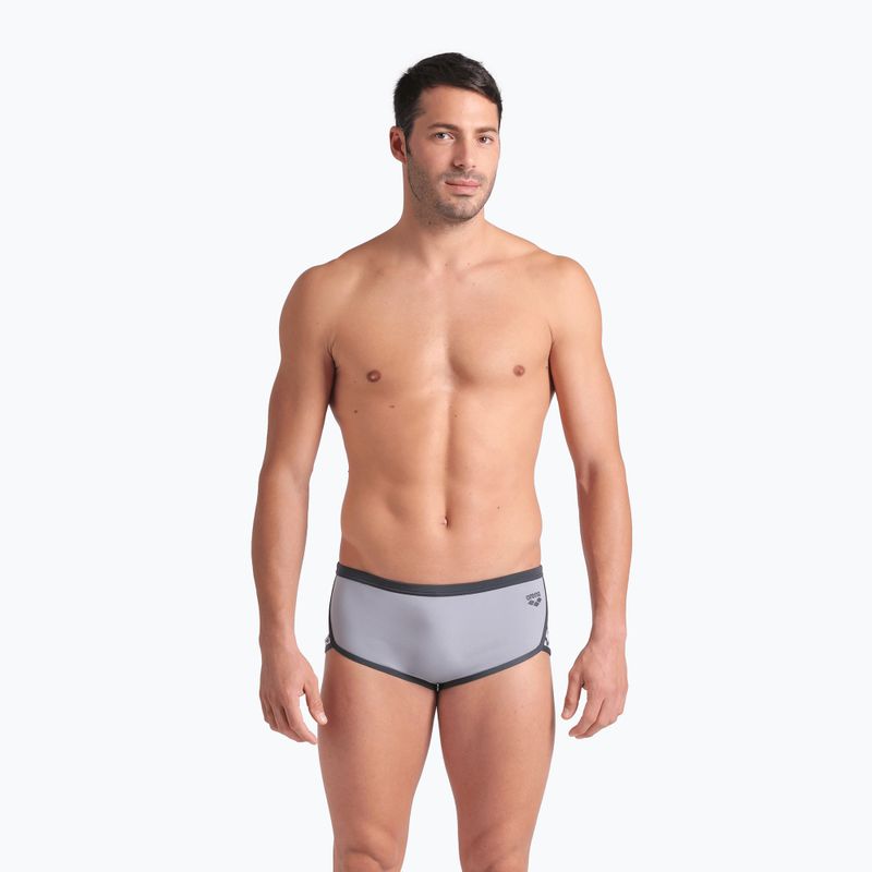 Bokserki pływackie męskie arena Icons Swim Low Waist Short Solid sea foam/asphalt 4