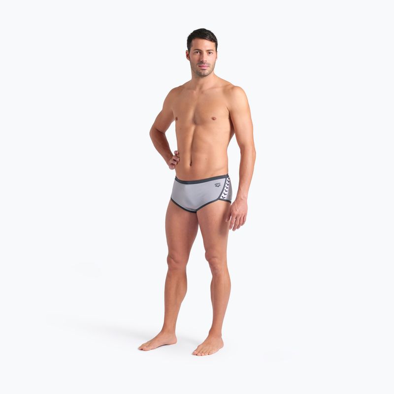 Bokserki pływackie męskie arena Icons Swim Low Waist Short Solid sea foam/asphalt 5