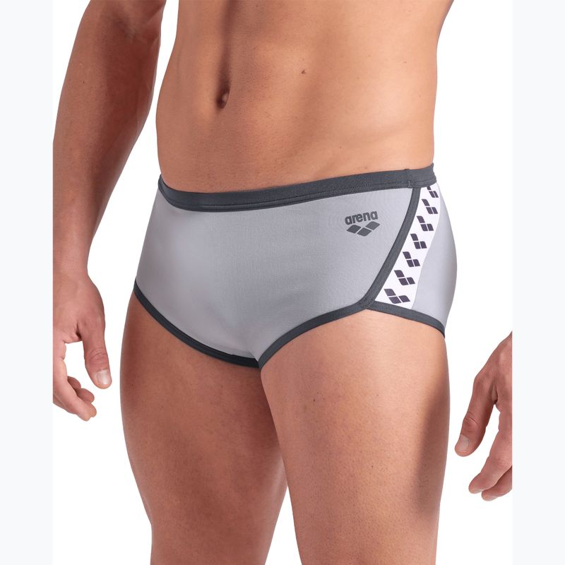 Bokserki pływackie męskie arena Icons Swim Low Waist Short Solid sea foam/asphalt 7