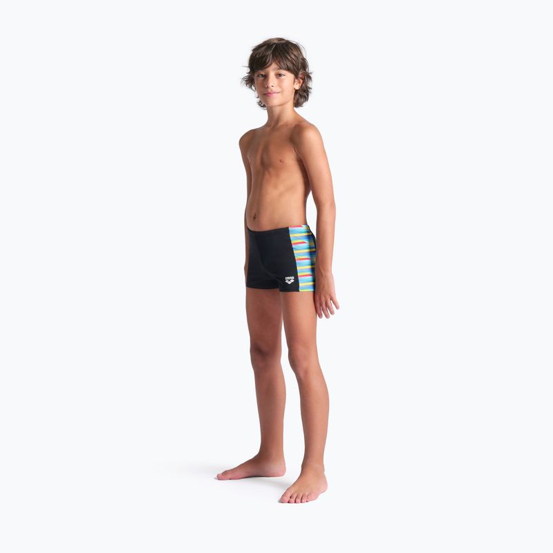 Bokserki pływackie dziecięce arena Racing Stripe Swim Short black/black multi 5