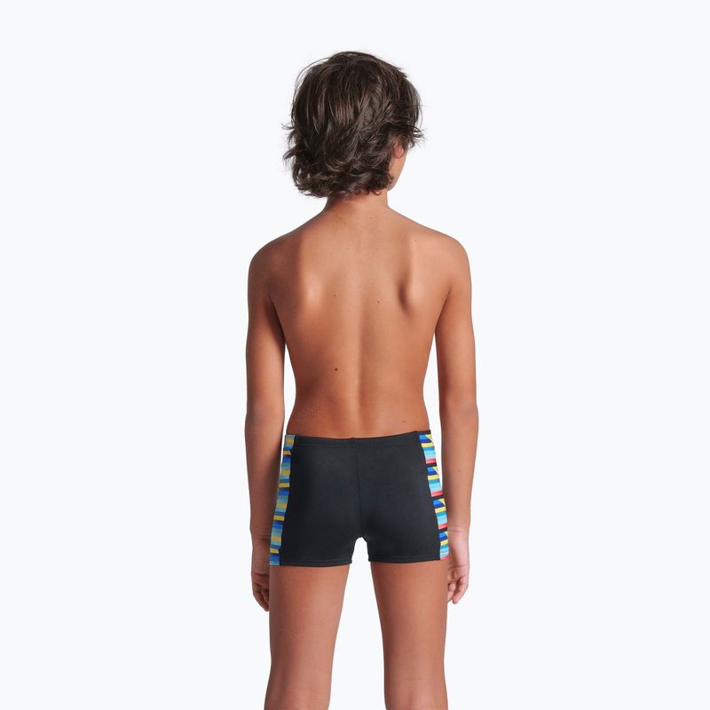 Bokserki pływackie dziecięce arena Racing Stripe Swim Short black/black multi 6