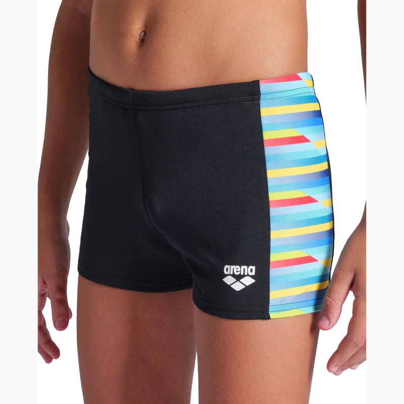 Bokserki pływackie dziecięce arena Racing Stripe Swim Short black/black multi 7