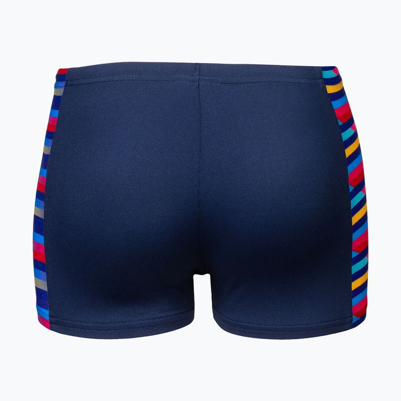 Bokserki pływackie dziecięce arena Racing Stripe Swim Short navy/navy multi 2
