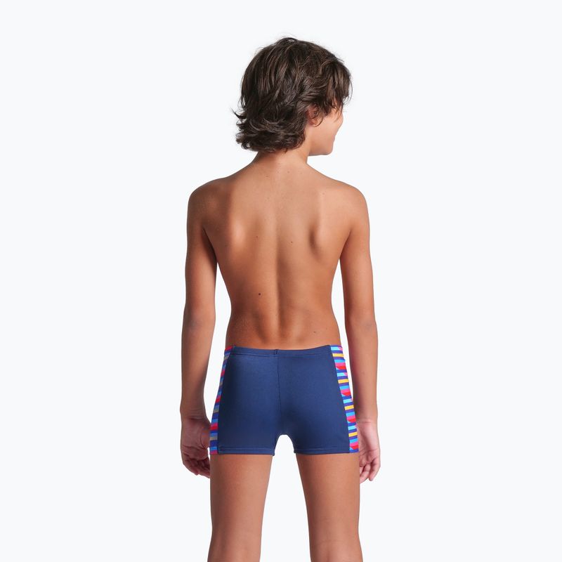 Bokserki pływackie dziecięce arena Racing Stripe Swim Short navy/navy multi 6