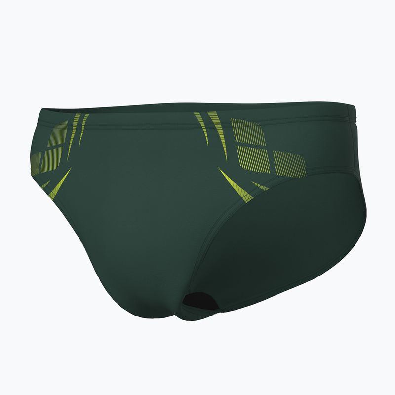 Slipy pływackie męskie arena Poseidonia Swim Briefs dark sage/artic lime 3