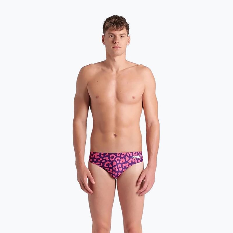 Slipy pływackie męskie arena Printed Swim Briefs fuchsia multi 4
