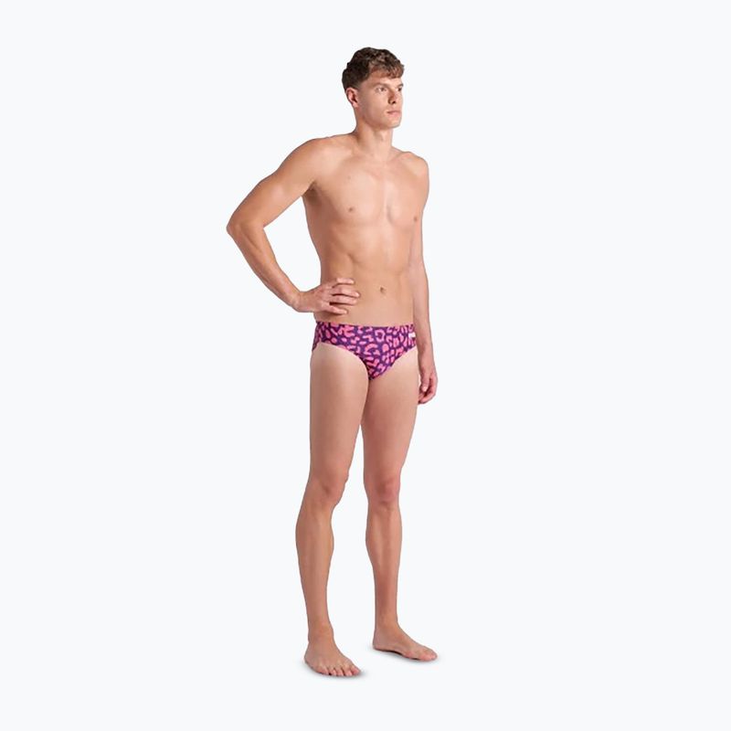 Slipy pływackie męskie arena Printed Swim Briefs fuchsia multi 5