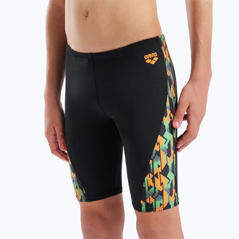 Jammery pływackie dziecięce arena Print Swim black/orange multi 4
