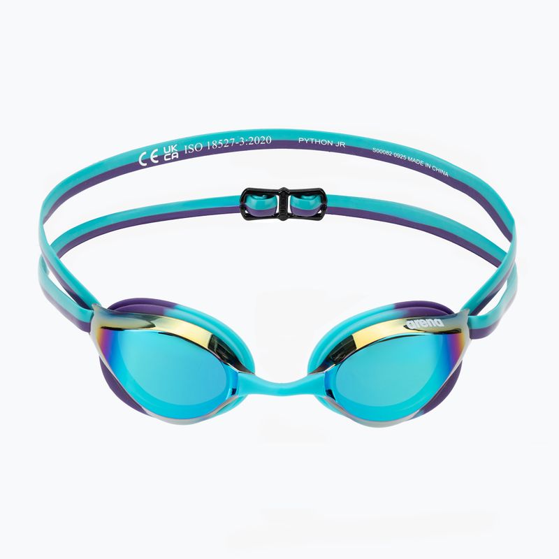 Okulary do pływania dziecięce arena Python Mirror Jr emerald/peacock/plum 2