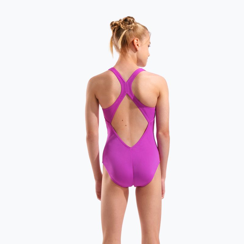 Strój pływacki jednoczęściowy dziecięcy arena Multi Colours V Back pink multi/very fuchsia 7