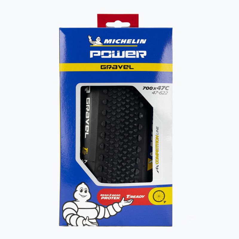 Opona rowerowa Michelin Power Gravel TS TLR Competition Line 700 x 47C black 2