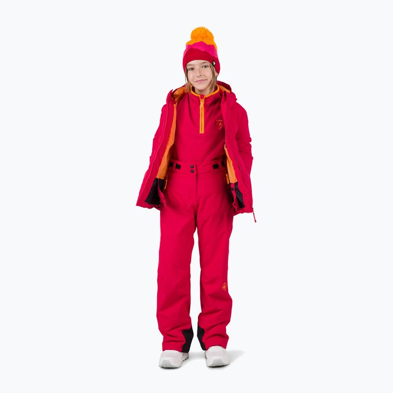 Spodnie narciarskie dziecięce Rossignol Girl Ski ruby red 2