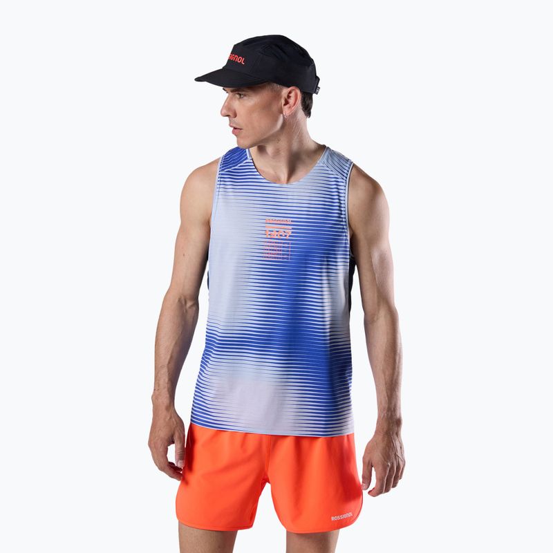 Koszulka do biegania męska Rossignol Sapa Ultra Tank dazzle blue line fogg