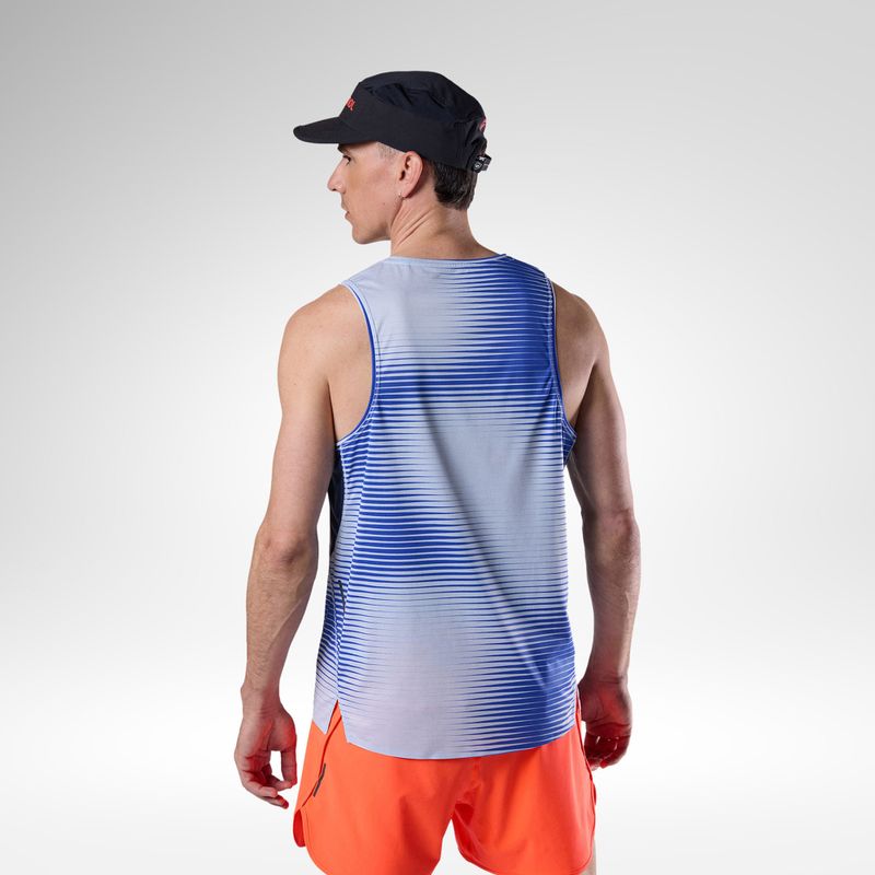 Koszulka do biegania męska Rossignol Sapa Ultra Tank dazzle blue line fogg 3