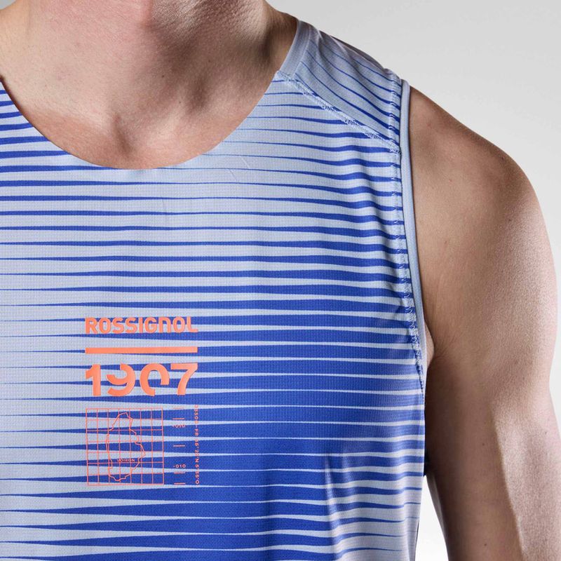 Koszulka do biegania męska Rossignol Sapa Ultra Tank dazzle blue line fogg 5
