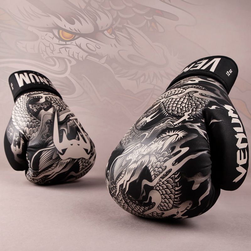 Rękawice bokserskie Venum Dragon's Flight black/bronze 7