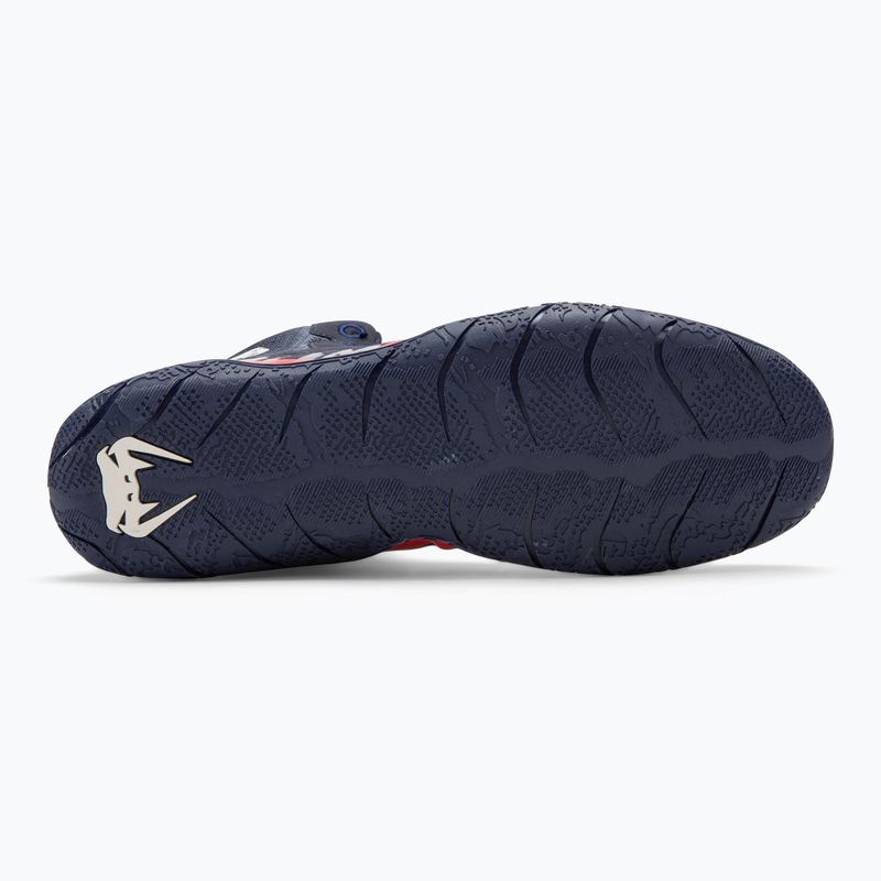 Buty bokserskie Venum Elite Wrestling blue/yellow 4