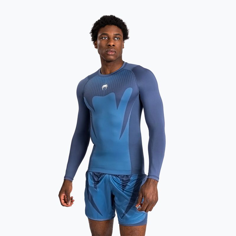 Longsleeve treningowy męski Venum Attack Rashguard navy blue 2
